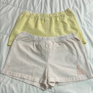 Rae Dunn Yellow and pink Shorts